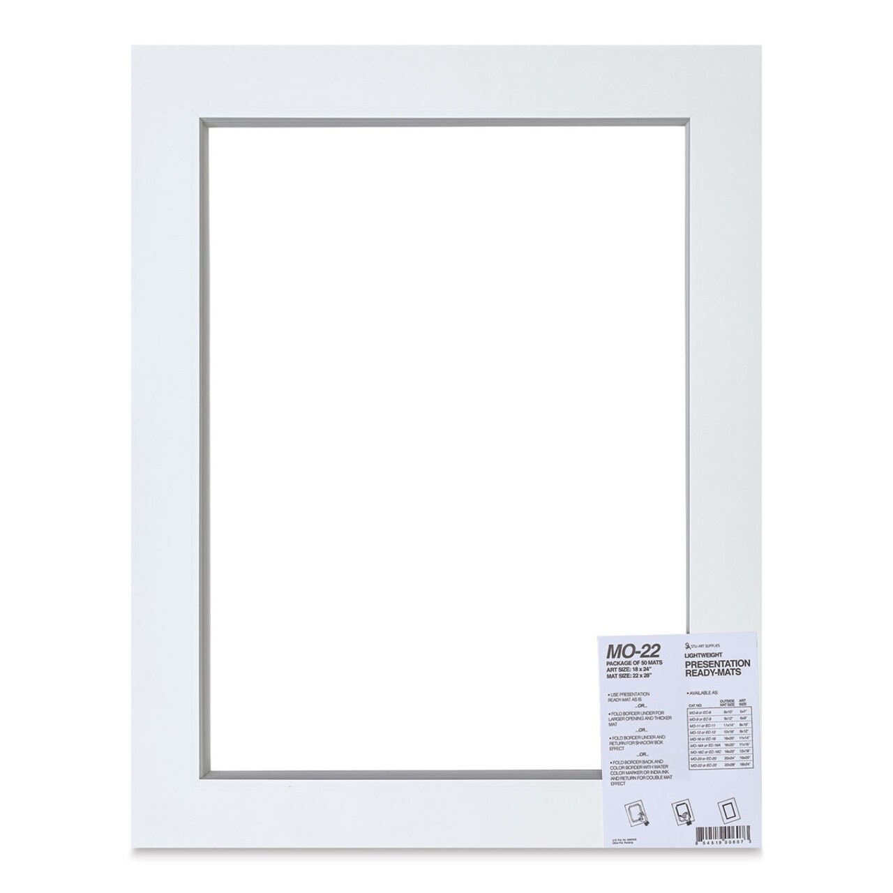 Stu-Art Economy Ready-Mats - 22" x 28" (18" x 24" Opening), Pkg of 50